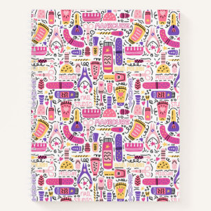 Carnet Motif de manucure à doodle mignon