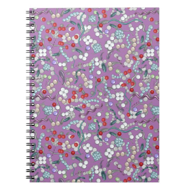 Carnet Motif de microbiologie (Devant)