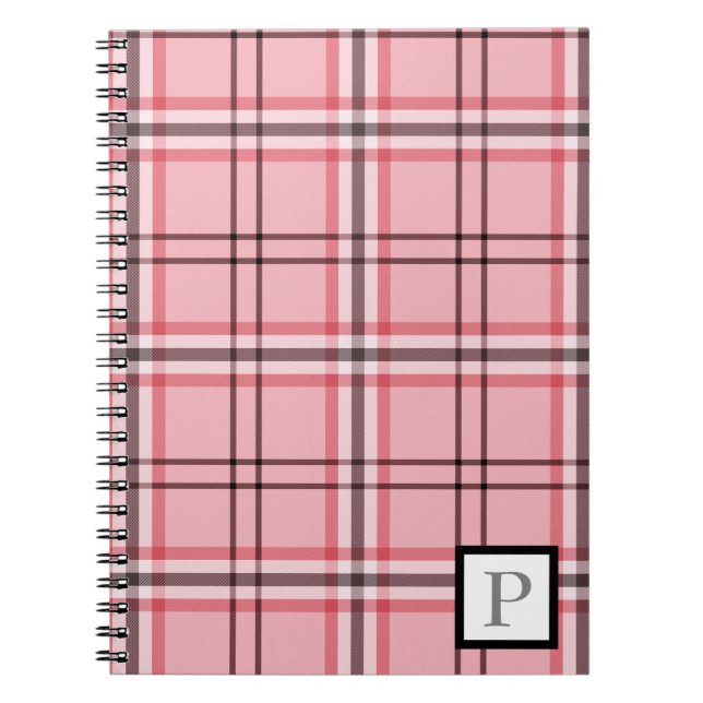Carnet Motif de mode rose et gris chic (Devant)