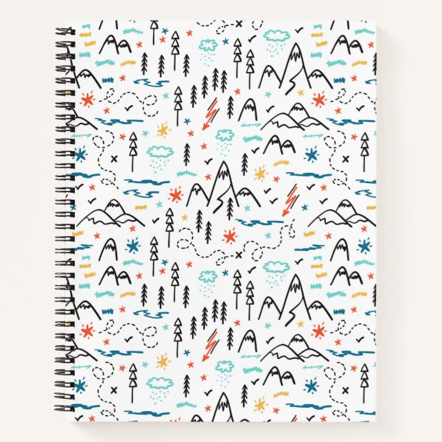Carnet Motif de montagne (Devant)