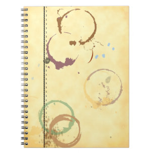 Carnet Motif de moulage à café Grunge Faux-Parchment