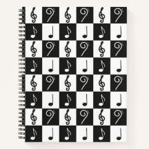 motif de musique blanche et noire