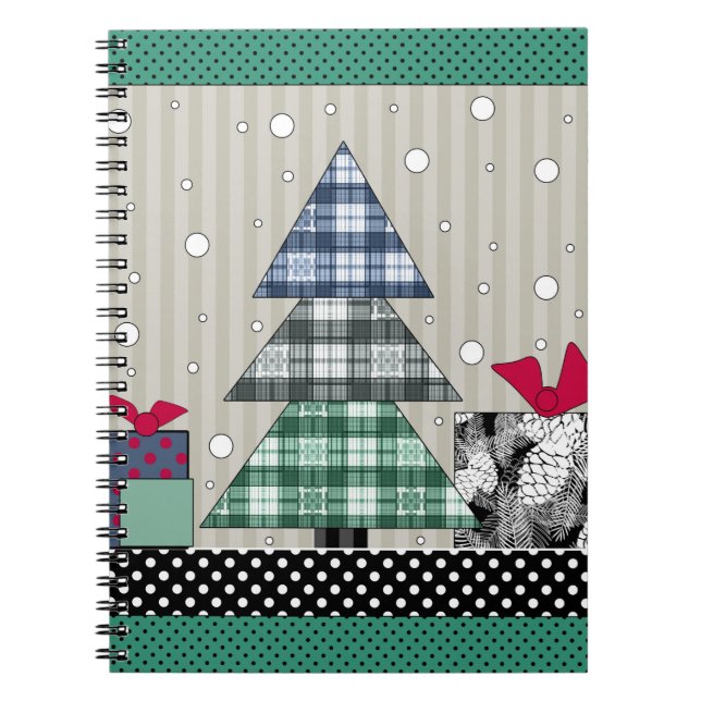 Carnet Motif de Noël, applique, nouvelle année, noël (Devant)