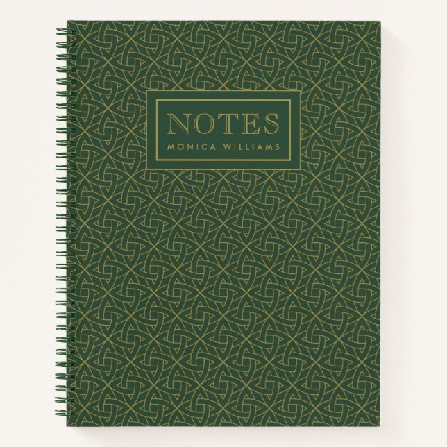 Carnet Motif de noeud celtique tissé (Devant)