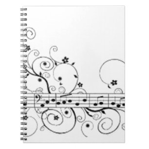 Carnet Motif de note musicale