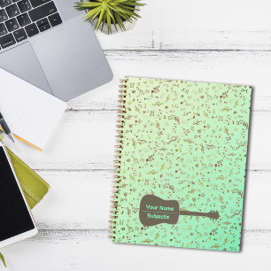 Carnet motif de note musicale