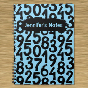 Carnet Motif de numéros de groupe minimaliste