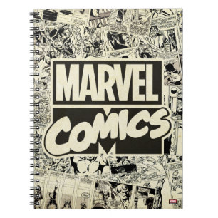 Carnet Motif de pages de bandes dessinées Marvel