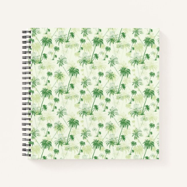 Carnet Motif de palmier vert (Devant)