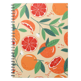 Carnet Motif de pamplemousse sans couture. Design moderne