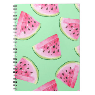 Carnet Motif de pastèque en Aquarelle Wa