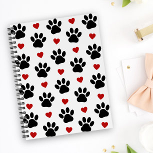 Carnet Motif De Pâtes, Pâtes De Chien, Pâtes Noires, Coeu