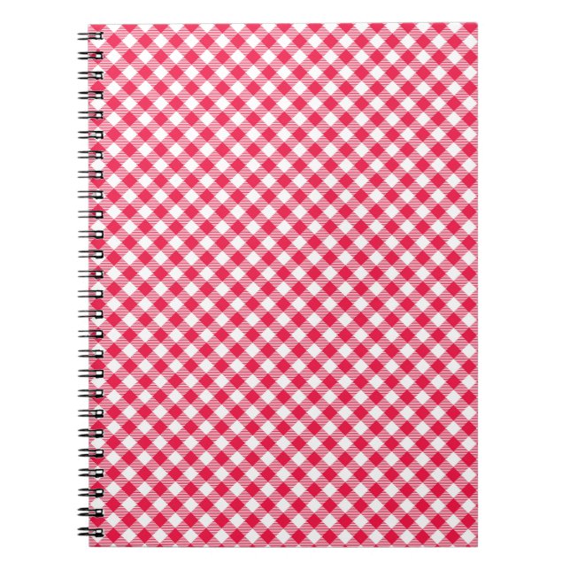 Carnet Motif de pays En vichy rouge classique (Devant)