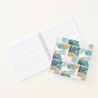 Carnet Motif de pinceau géométrique abstrait moderne