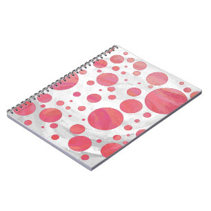 Carnet Motif de point de rotation saumon