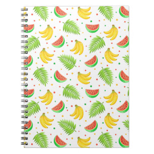 Carnet Motif de Pointe Polka aux fruits tropicaux