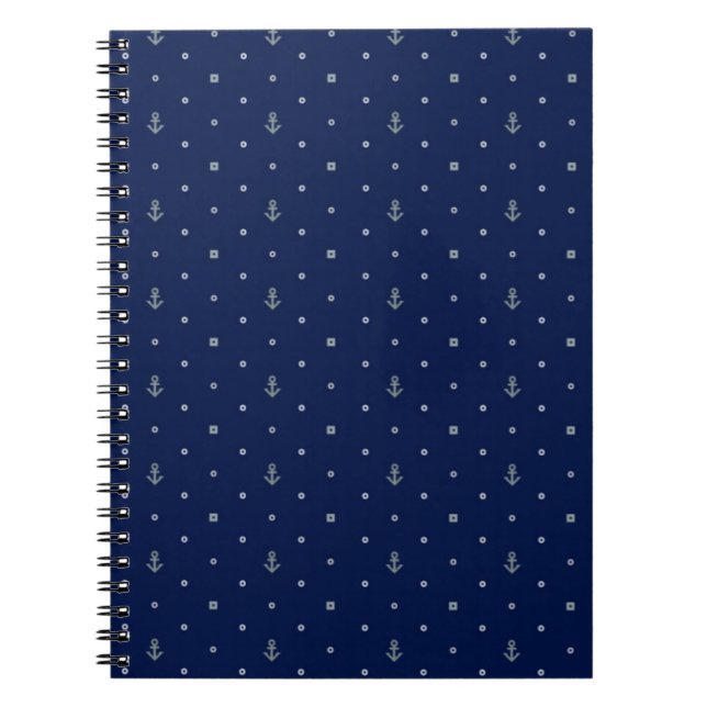 Carnet Motif de pois d'Ancre (Devant)