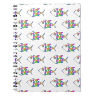 Carnet Motif de poisson Abstrait