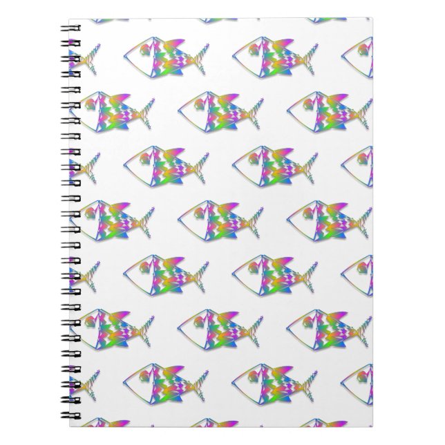Carnet Motif de poisson Abstrait (Devant)