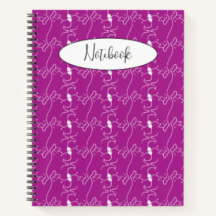 Carnet Motif de profil de chien moderne en spirale person