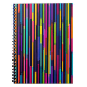Carnet Motif de rayure verticale néon