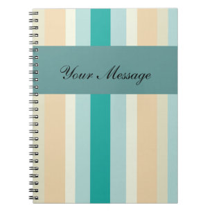Carnet Motif de rayures de bord de la mer