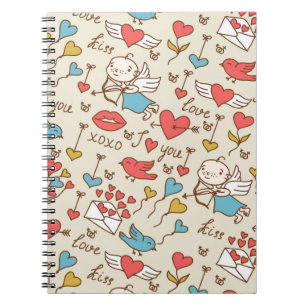 Carnet Motif de Saint-Valentin avec le cupidon