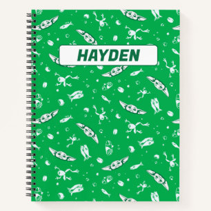 Carnet Motif de snacks verts Grogu