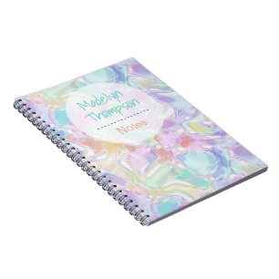 Carnet Motif de spirales colorées jolies personnalisées