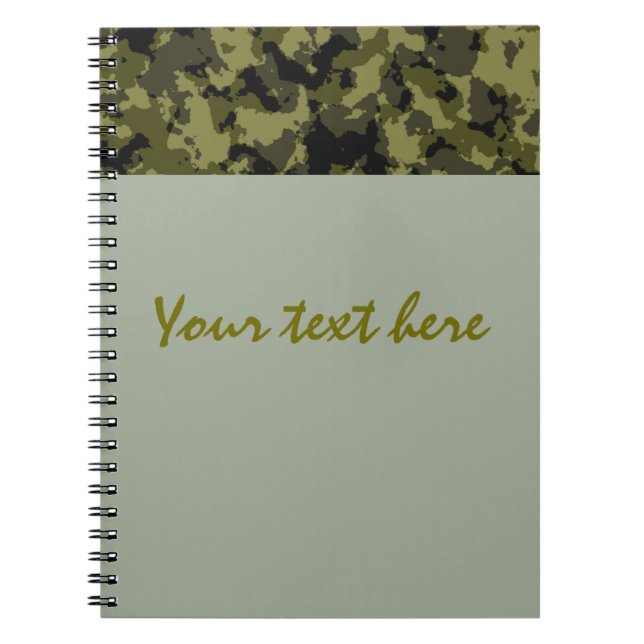 Carnet Motif de style militaire camouflage (Devant)