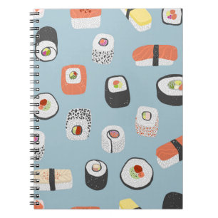 Carnet Motif de sushi