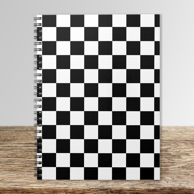 Carnet Motif de tableau de bord noir et blanc (Créateur téléchargé)