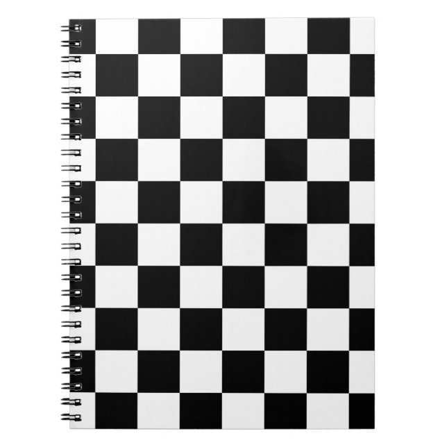 Carnet Motif de tableau de contrôle de contraste noir/bla (Devant)