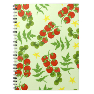 Carnet Motif de tomate sans joint. Impression végétale. V