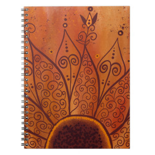 Carnet Motif de tournesol Abstrait