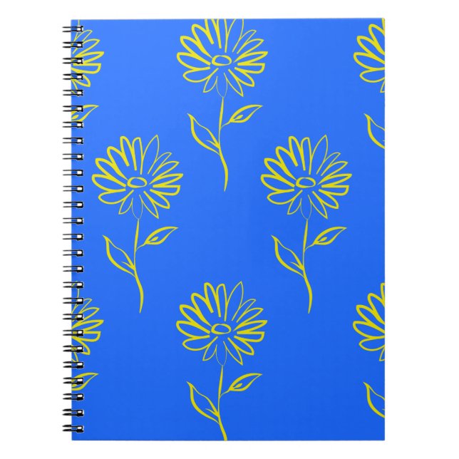 Carnet Motif de tournesol jaune (Devant)