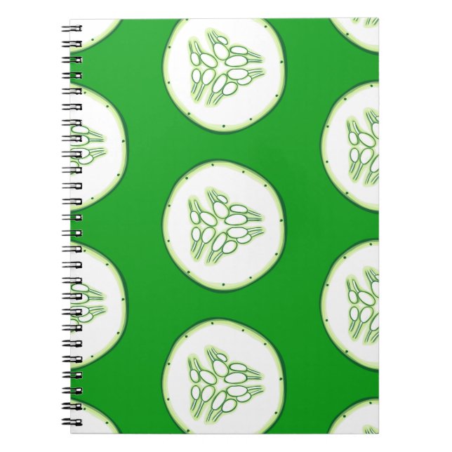 Carnet Motif de tranches de concombre (Devant)