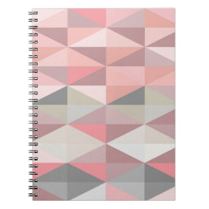 Carnet Motif de triangle géométrique rose vif