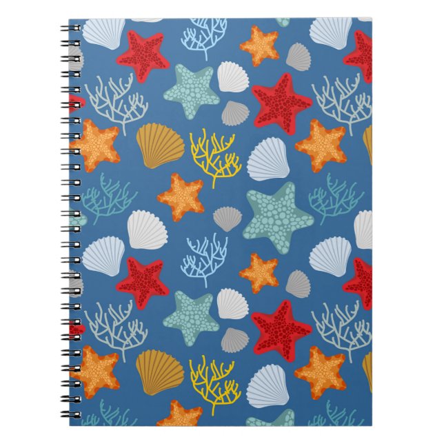 Carnet Motif de vie sous-marine (Devant)