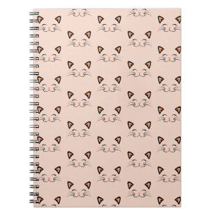 Carnet Motif de visage de chaton flottant