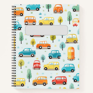 Carnet Motif de voitures