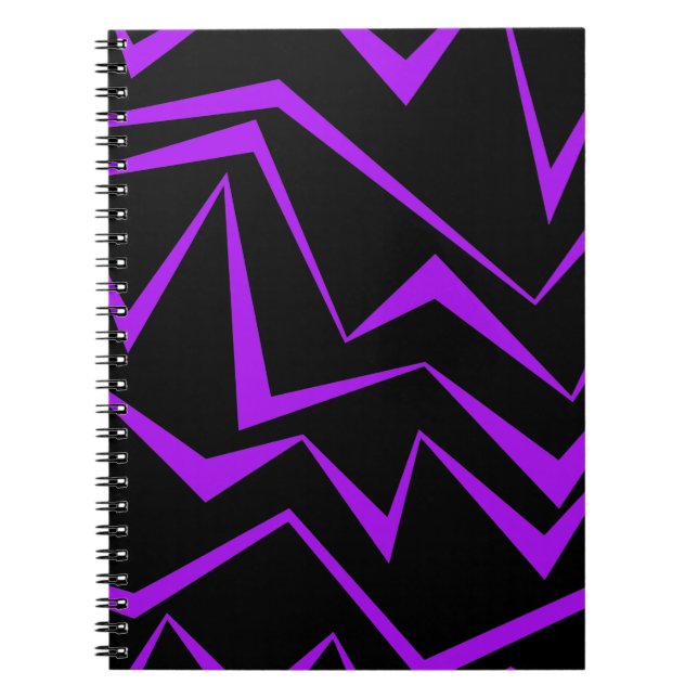Carnet motif de zigzag géométrique Abstrait, audacieux et (Devant)