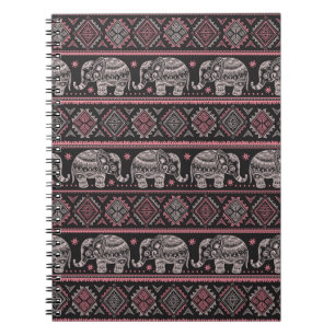 Carnet Motif d'éléphant noir