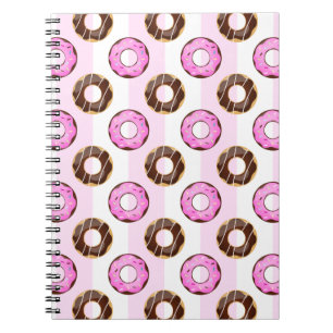Carnet Motif délicieux Donuts Rose Stripes