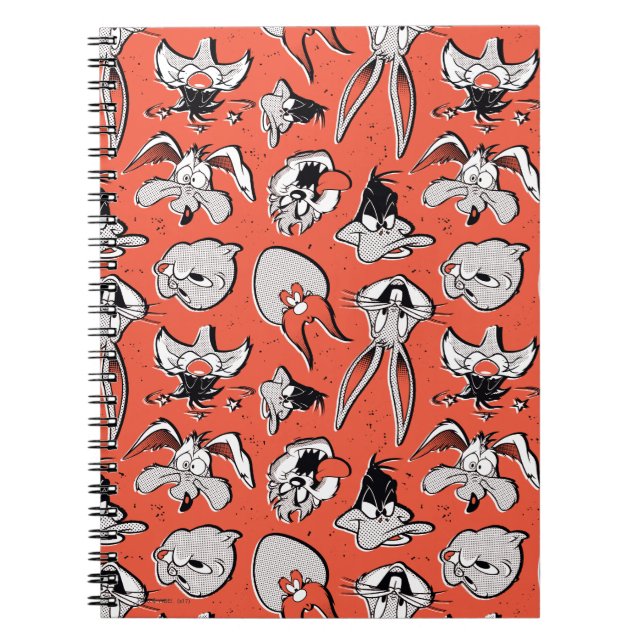 Carnet MOTIF demi-ton rétro LOONEY TUNES™ (Devant)