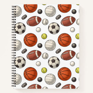 Carnet Motif d'équipements sportifs