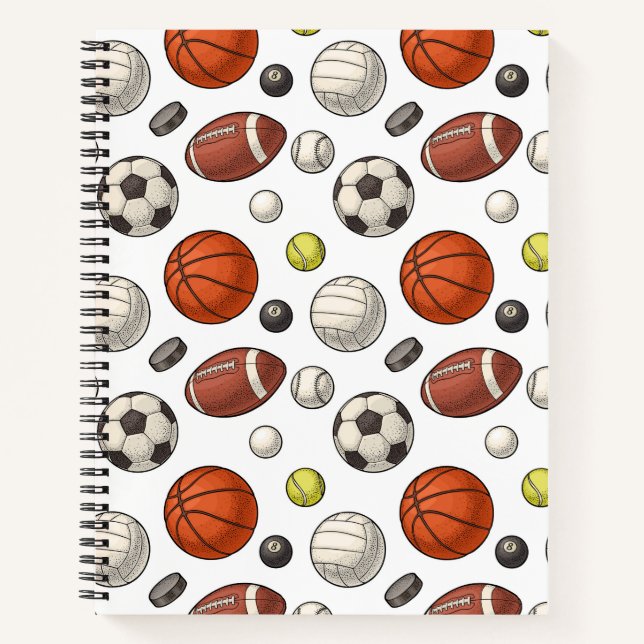 Carnet Motif d'équipements sportifs (Devant)