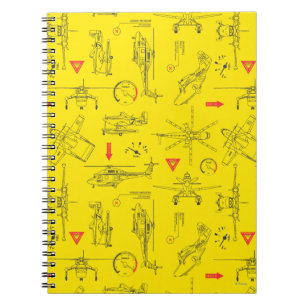 Carnet Motif des avions jaunes