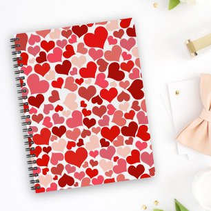 Carnet Motif Des Coeurs, Coeurs Rouges, Amour