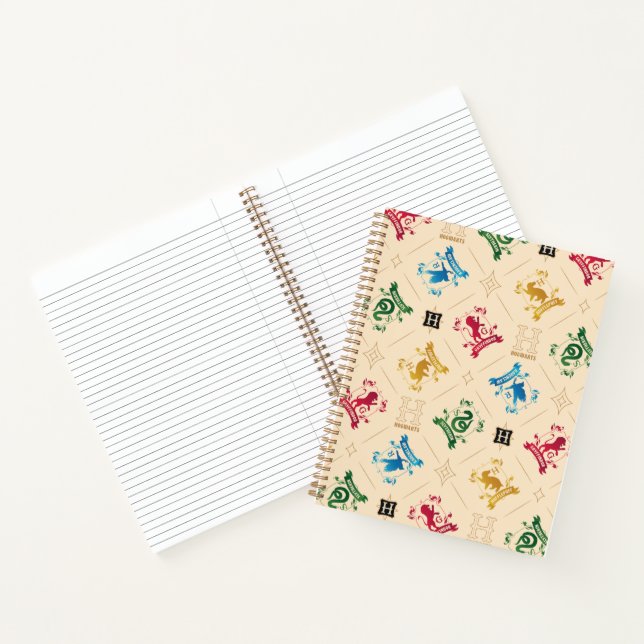 Carnet Motif des crêtes de maison Ornate HOGWARTS™ (Intérieur)